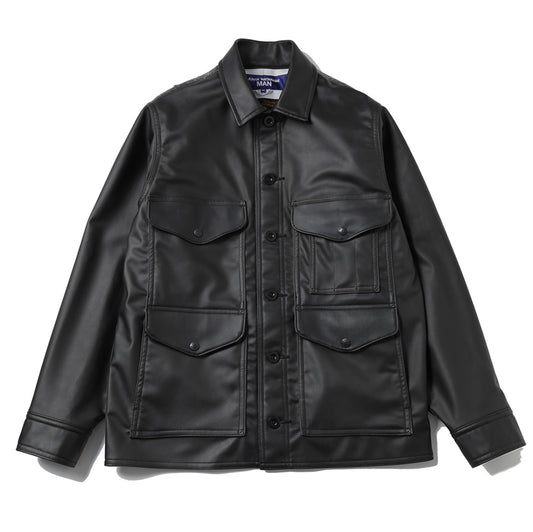 Synthetic leather (polyurethane resin) x wool mosser check FILSON W name J020