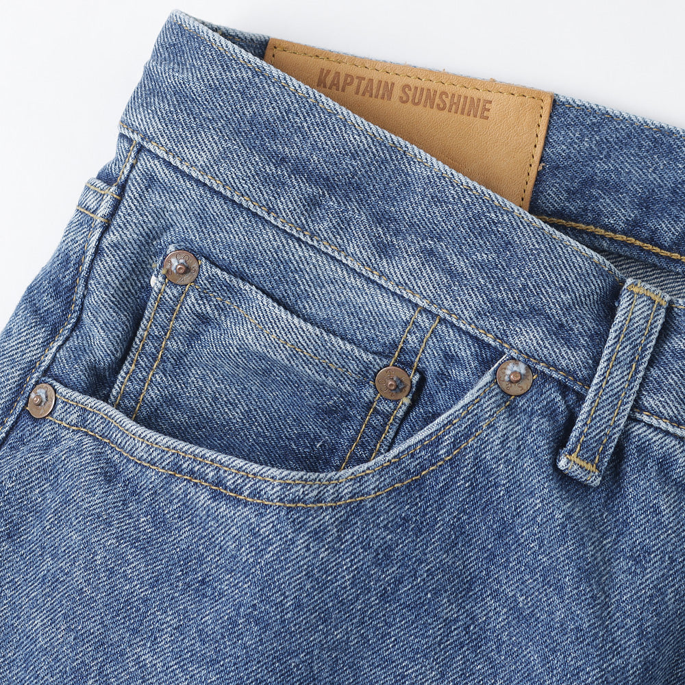 5P Zipper Front Denim Pants(VINTAGE WASH)