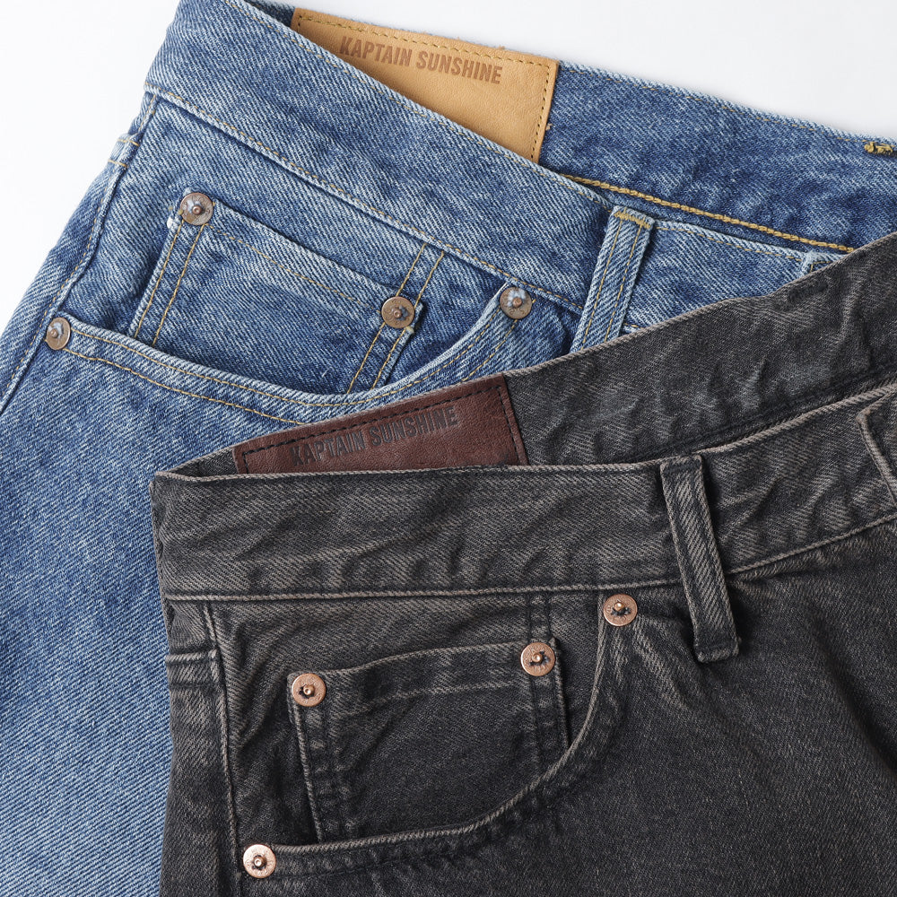 5P Zipper Front Denim Pants(VINTAGE WASH)