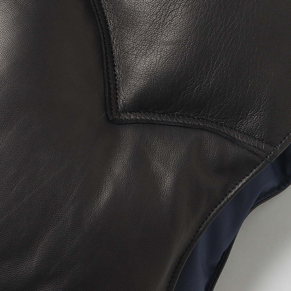 Leather Down Vest