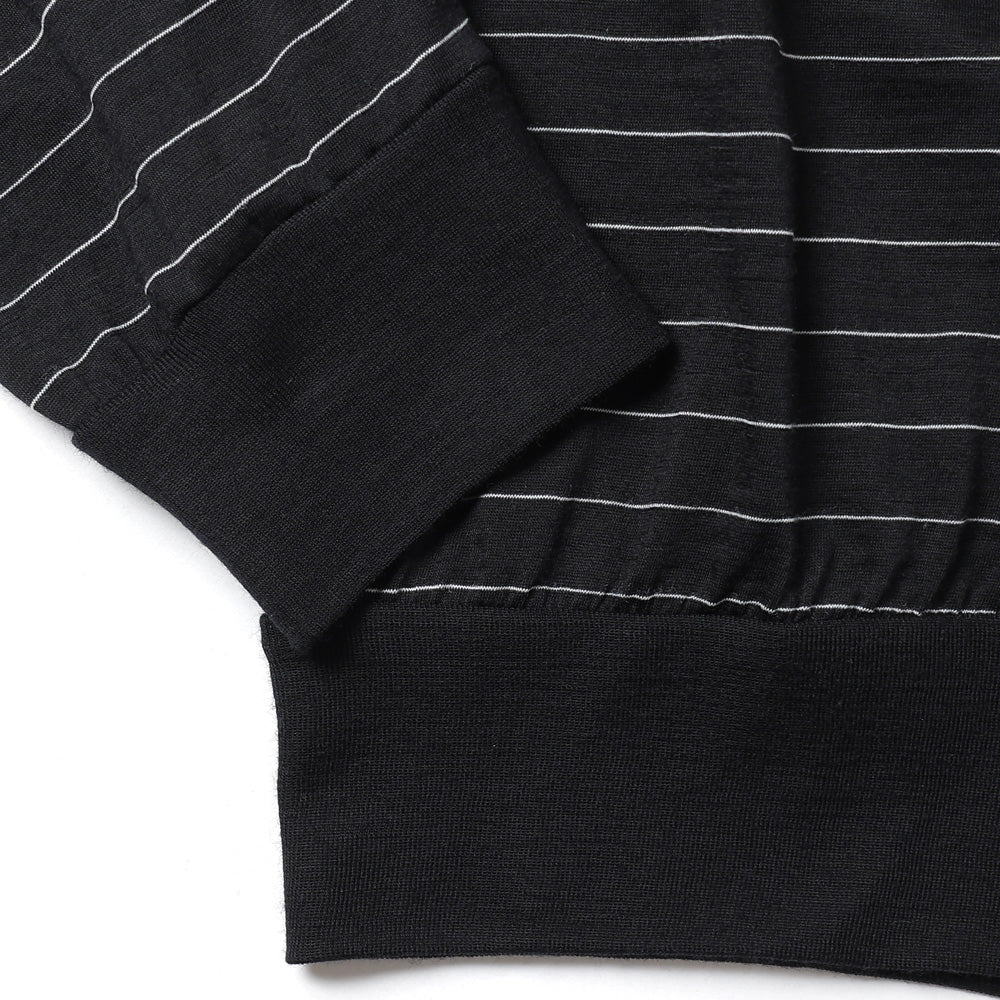 CREW NECK L/S TEE SUPER120s WASHABLE WOOL JERSEY