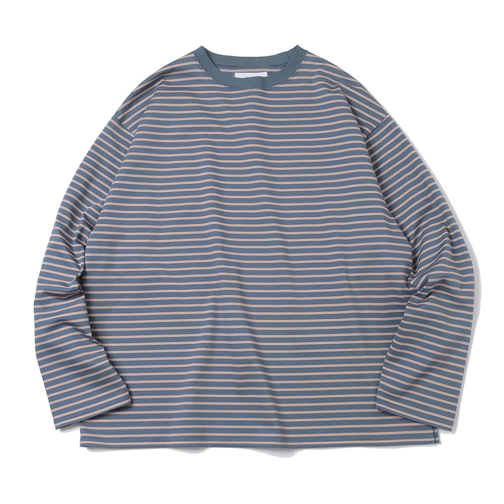 CREW NECK TEE L/S ORGANIC COTTON BORDER