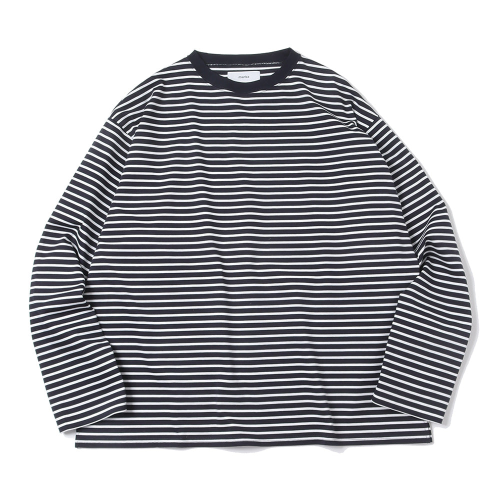 CREW NECK TEE L/S ORGANIC COTTON BORDER