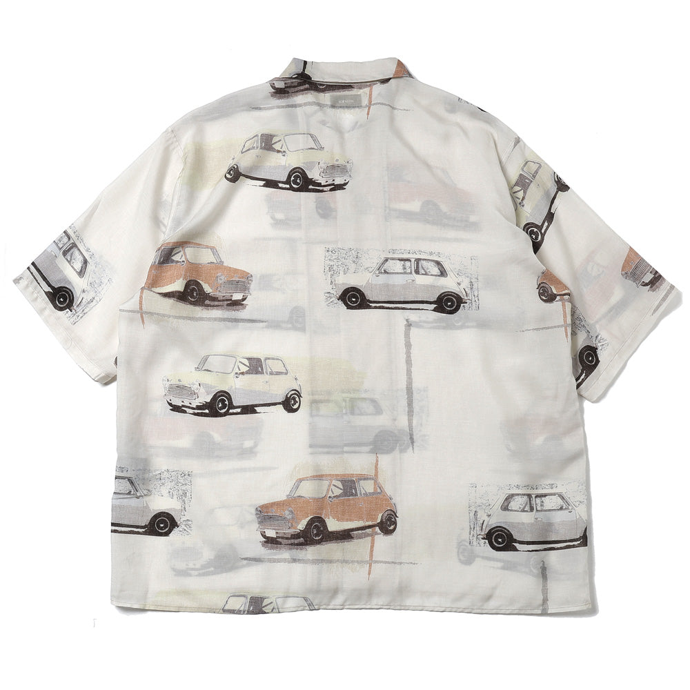 OPEN COLLAR S/S SHIRT CUPRO SILK LAWN