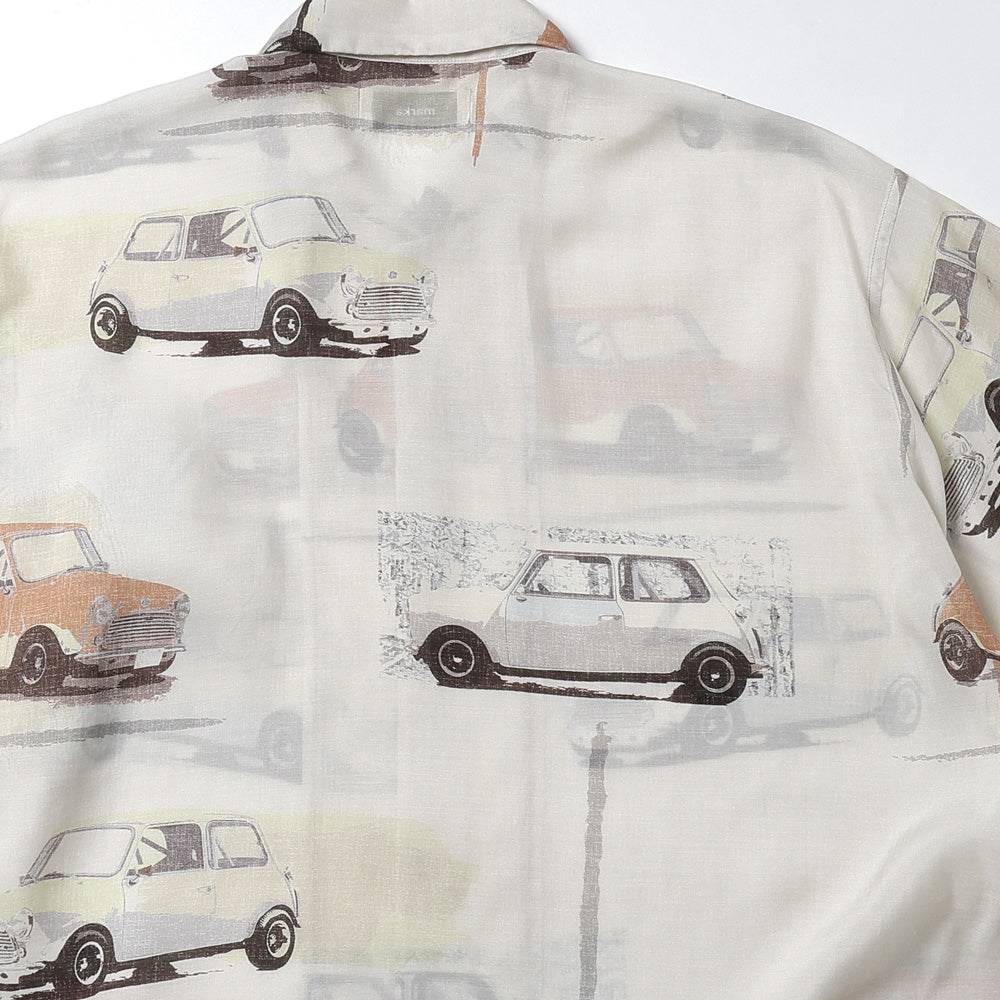 OPEN COLLAR S/S SHIRT CUPRO SILK LAWN