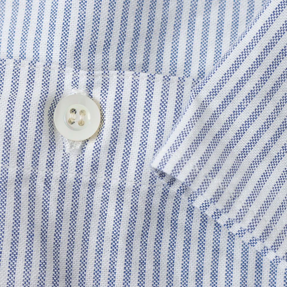 WORK SHIRT S/S ORGANIC COTTON OXFORD STRIPE