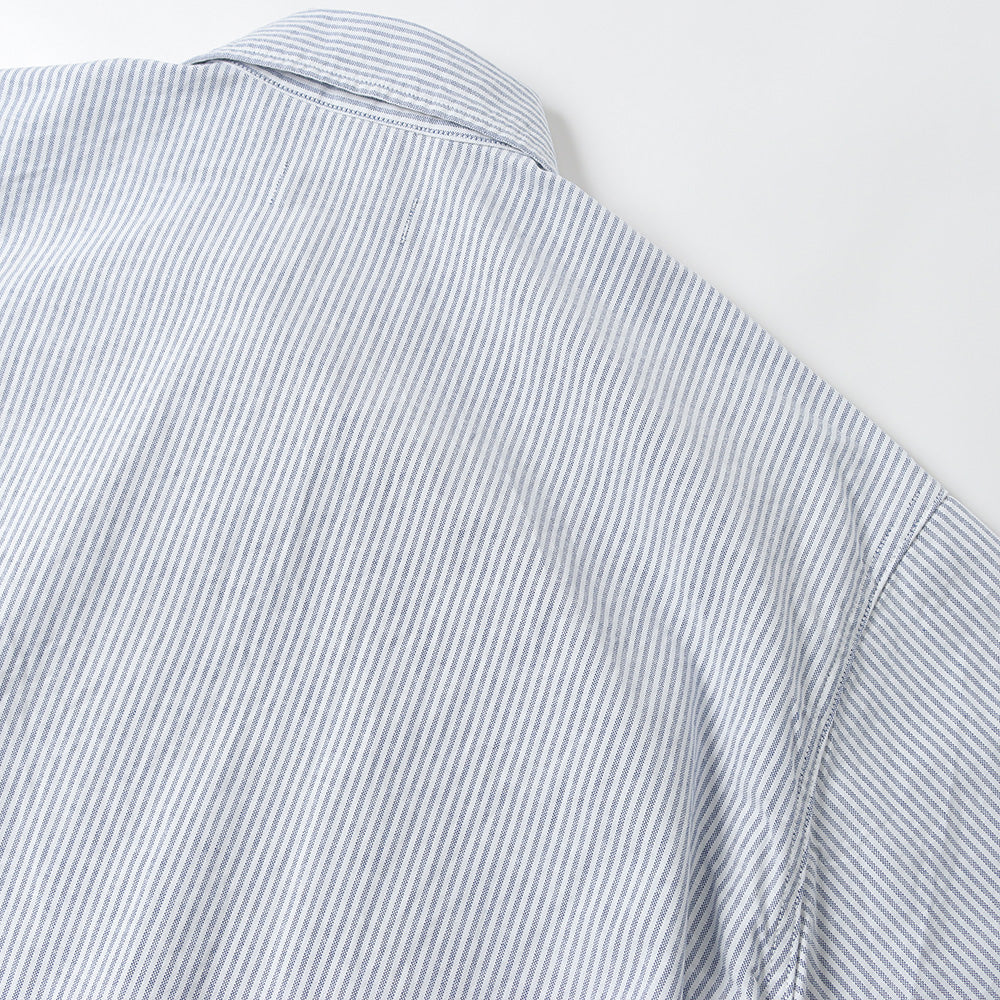 WORK SHIRT S/S ORGANIC COTTON OXFORD STRIPE