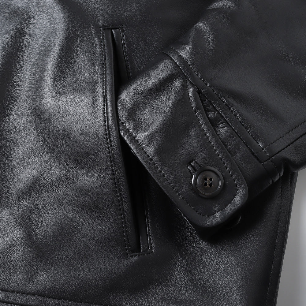 PUFFED LEATHER JACKET