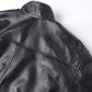 PUFFED LEATHER JACKET