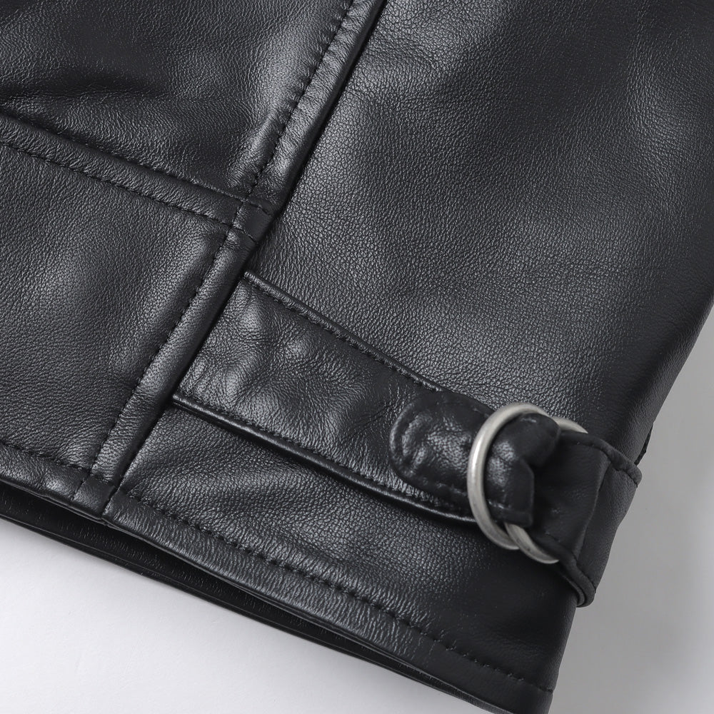 PUFFED LEATHER JACKET