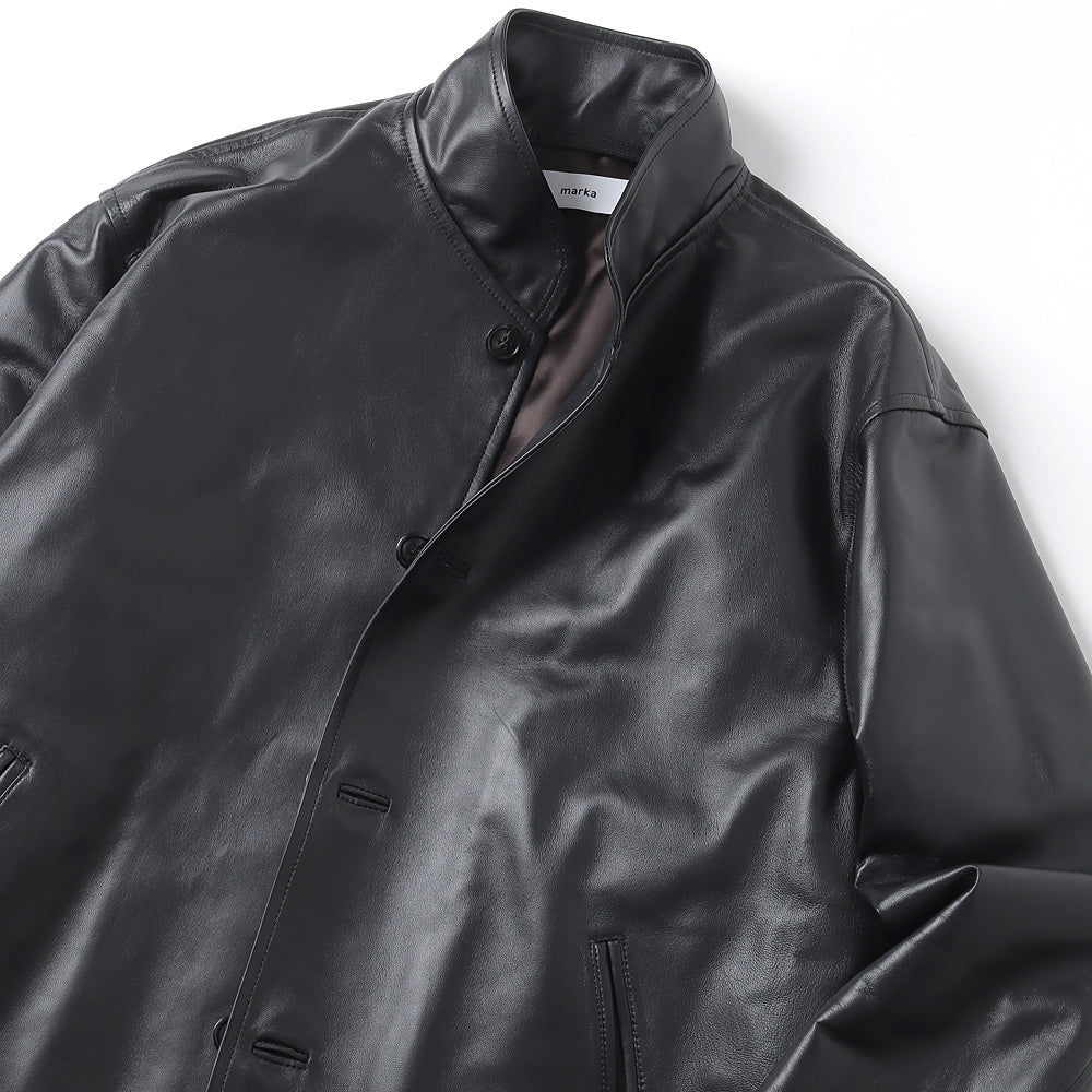 PUFFED LEATHER JACKET