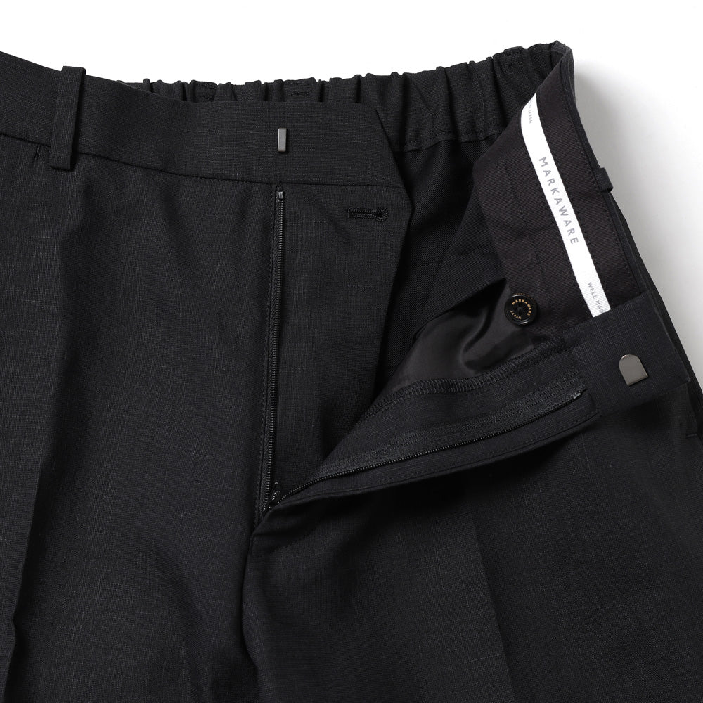 マーカウェア　ウールパンツ　サイズ1 MARKAWARE(マーカウェア) - FLAT TAPERED TROUSERS ORGANIC WOOL HEMP