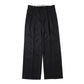 DOUBLE PLEATED STRAIGHT TROUSERS ORGANIC WOOL GABARDINE