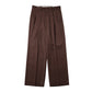 DOUBLE PLEATED STRAIGHT TROUSERS ORGANIC WOOL GABARDINE