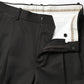 DOUBLE PLEATED STRAIGHT TROUSERS ORGANIC WOOL GABARDINE