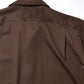 ITALIAN OPEN COLLAR SHIRT ORGANIC WOOL GABARDINE