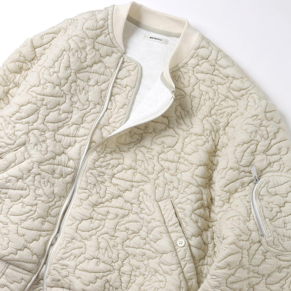 Leaves Quilted Jacquard Jacket