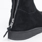 Suede Leather Back Zip Boots