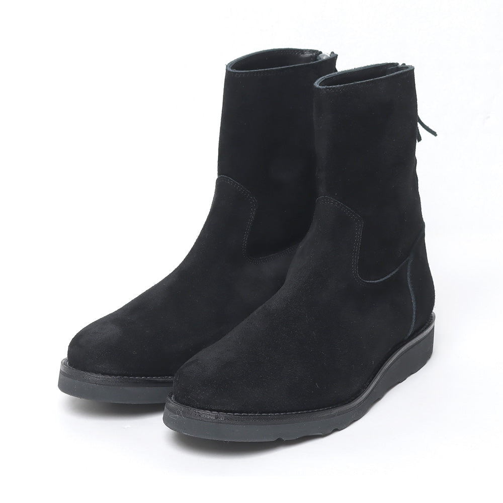 Suede Leather Back Zip Boots