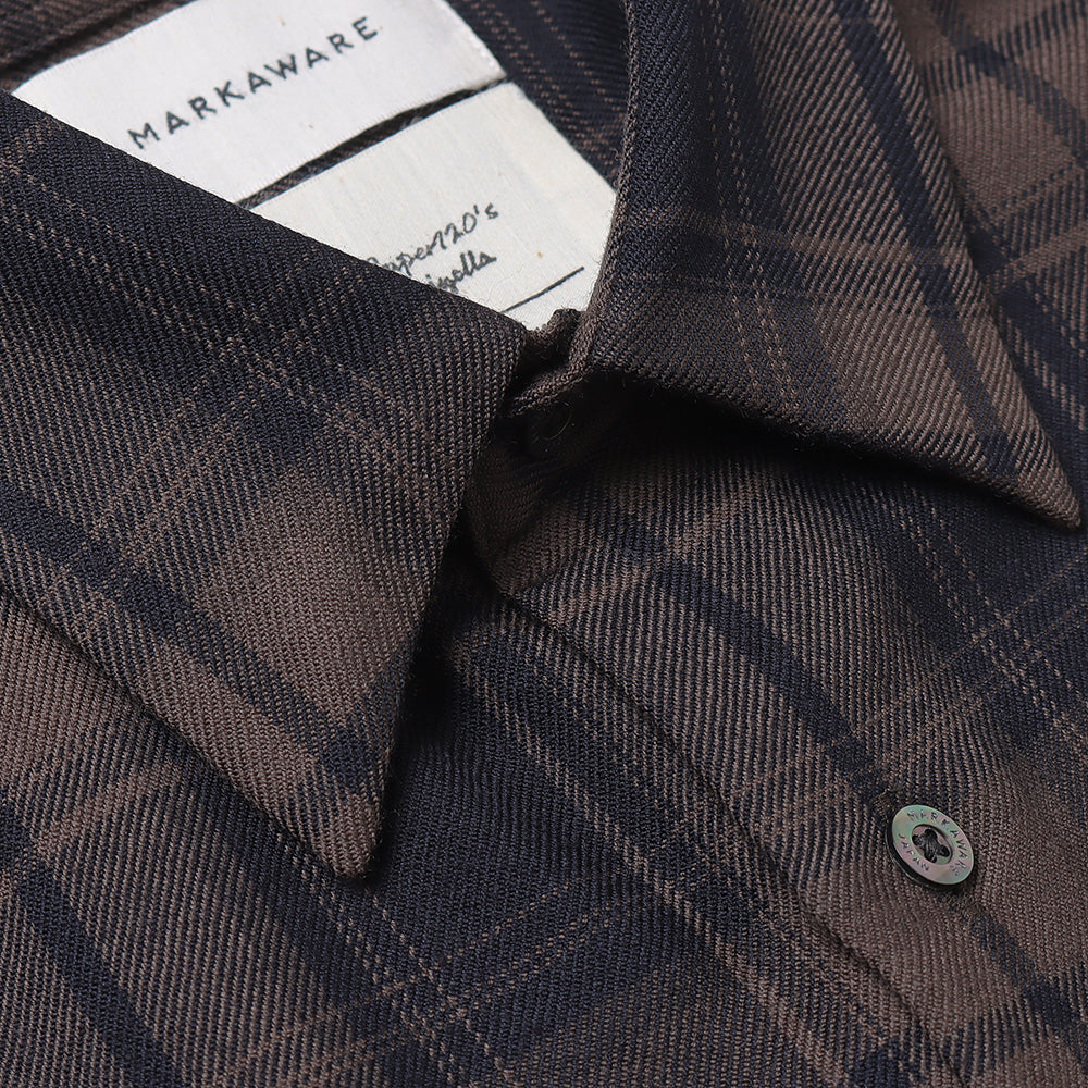 COMFORT FIT SHIRT ORGANIC WOOL CHECK VIYELLA