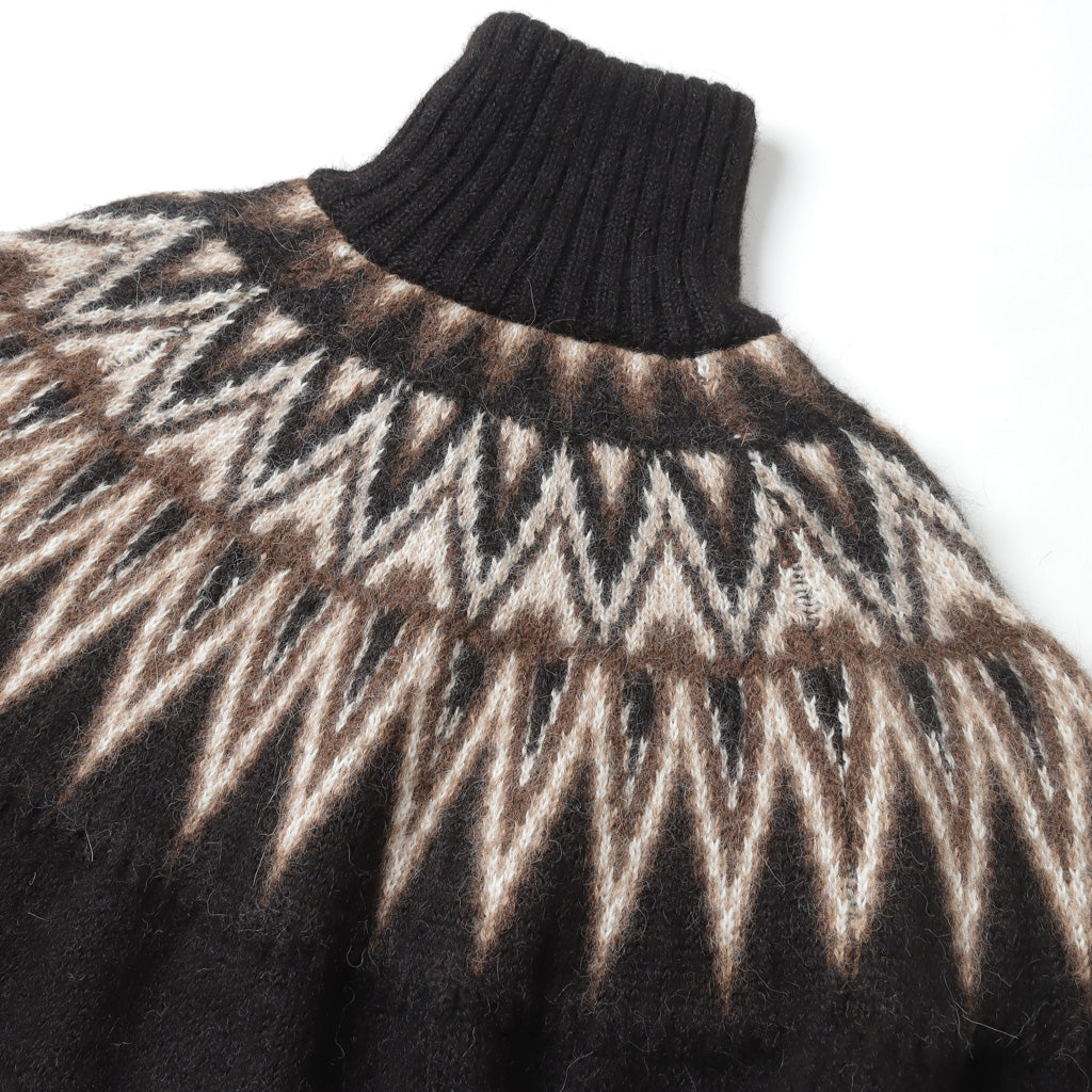 SNOW PATTERN DRIVERS JUMPER NATURAL COLOR ALPACA