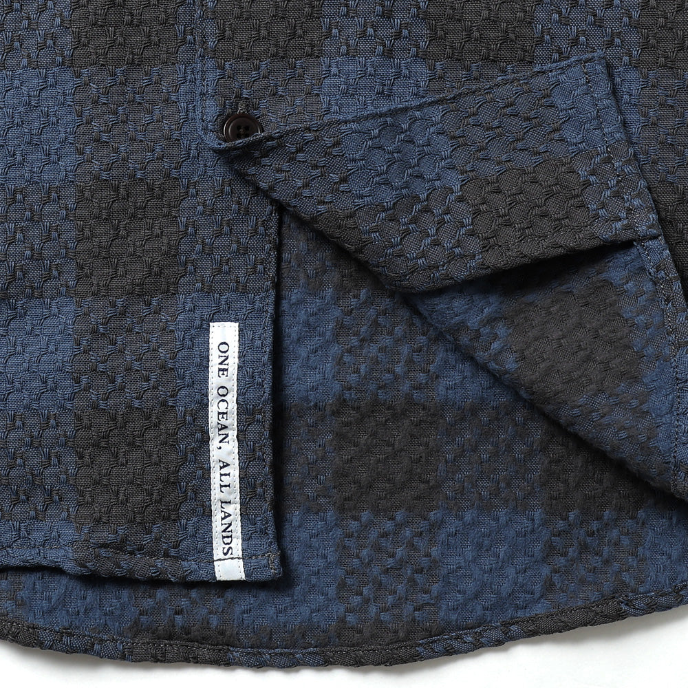 OOAL Block Check Jacquard Shirt