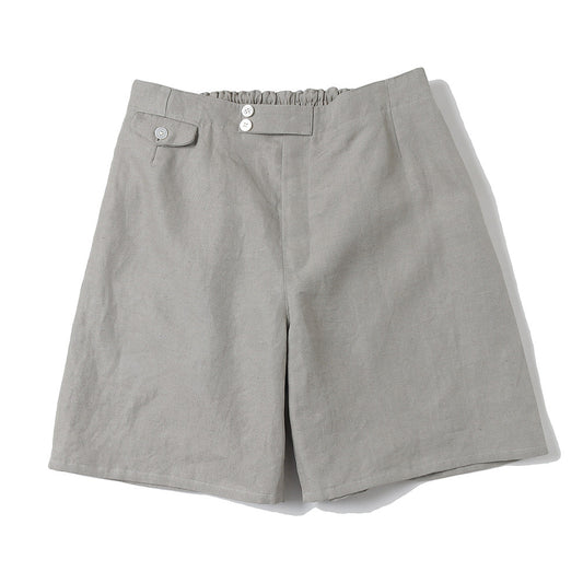 Top-Dyeing Linen Canvas Swim Shorts