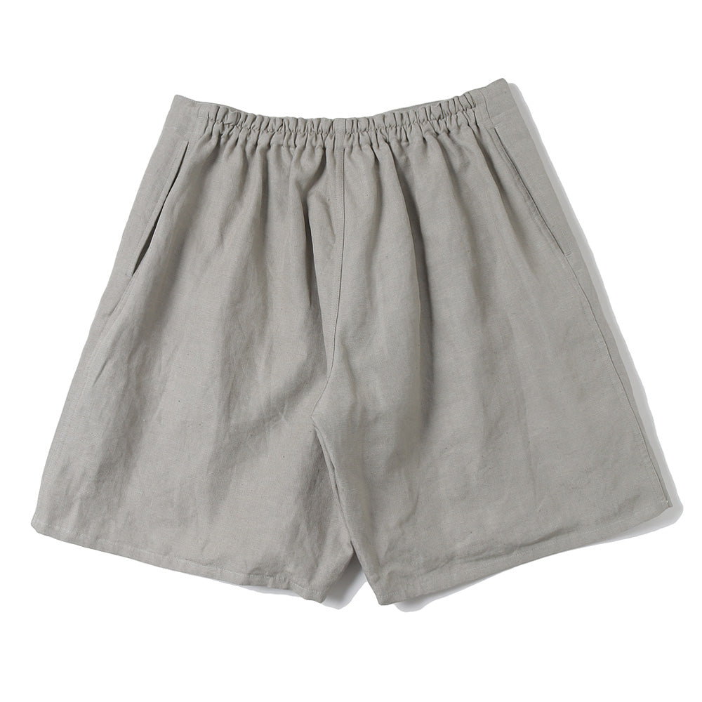 Top-Dyeing Linen Canvas Swim Shorts