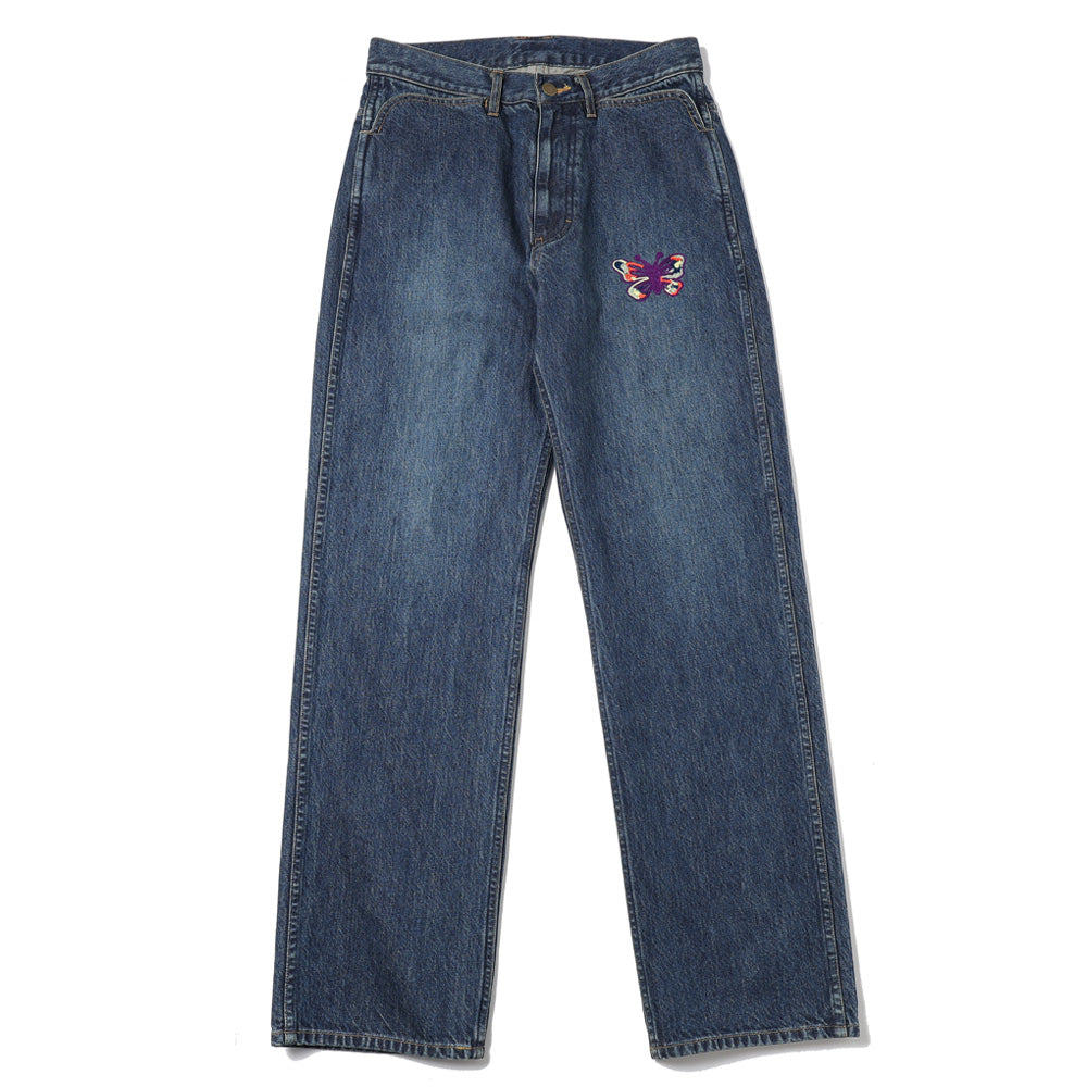 Papillon Emb. Straight Jean - 12oz Denim