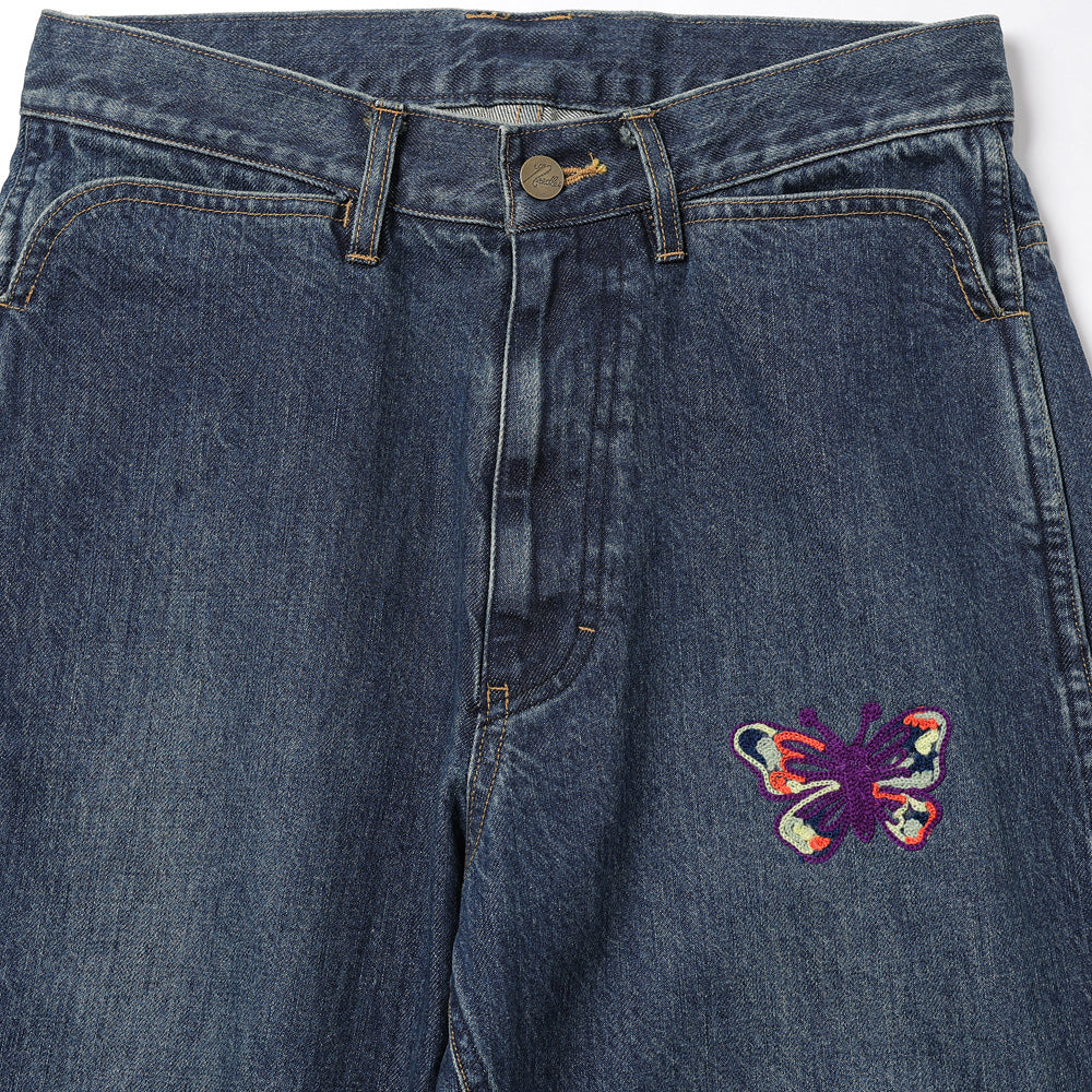 Papillon Emb. Straight Jean - 12oz Denim
