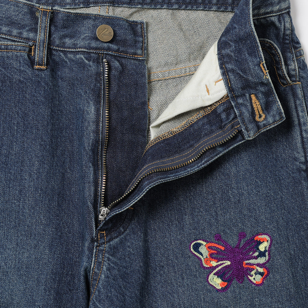 Papillon Emb. Straight Jean - 12oz Denim