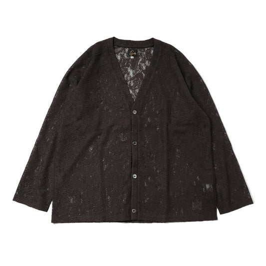 V Neck Cardigan - Paisley bulky Lace
