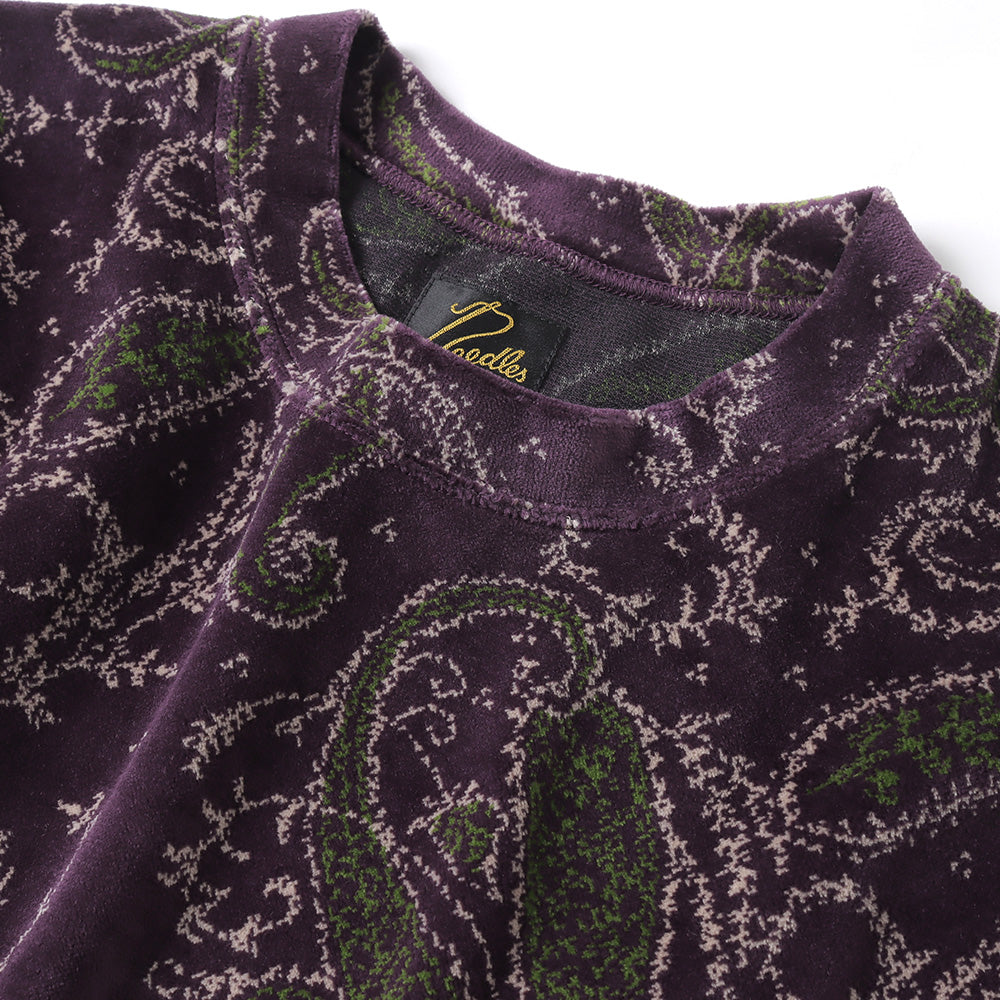 Crew Sweat Shirt - C/PE Paisley Velour Jq.