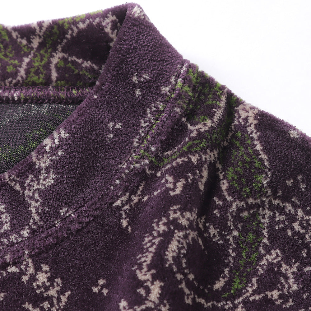 Crew Sweat Shirt - C/PE Paisley Velour Jq.