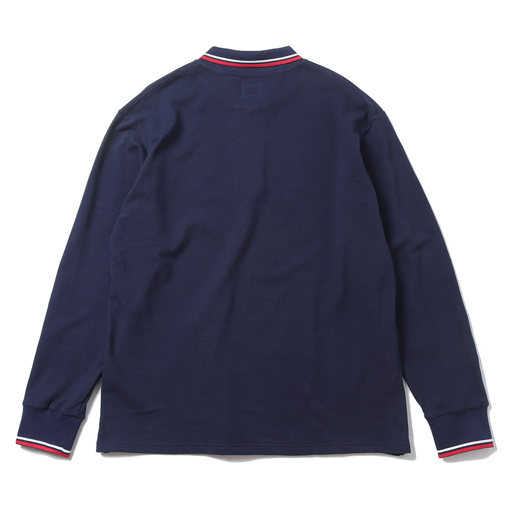 Shawl Collar L/S Polo - Cotton Pique