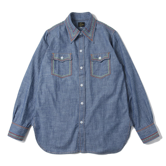 Work Shirt - Cotton Chambray / India Emb.