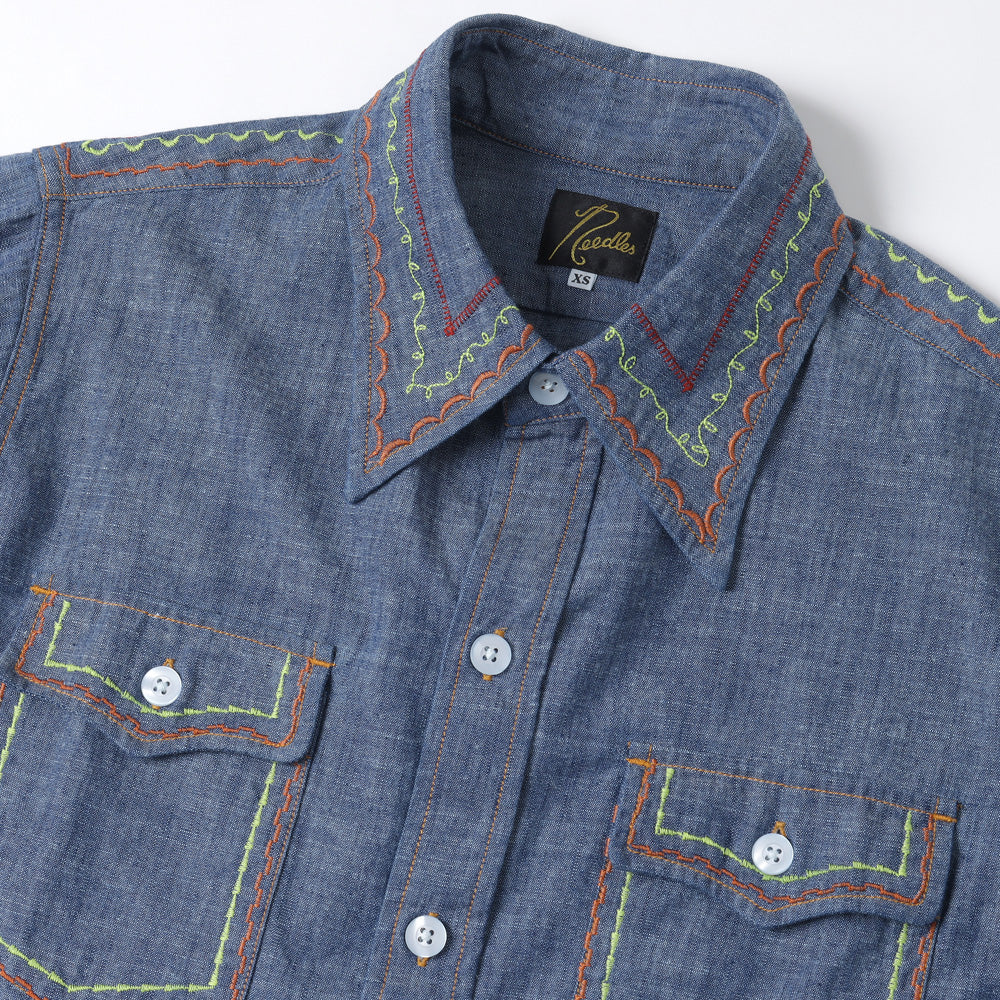 Work Shirt - Cotton Chambray / India Emb.