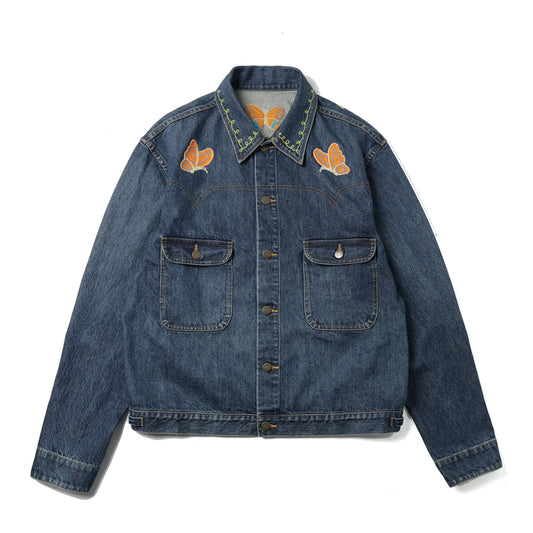 Papillon Emb. Jean Jacket - 12oz Denim