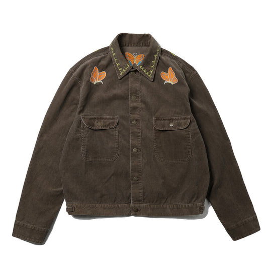 Papillon Emb. Jean Jacket - 14W Corduroy