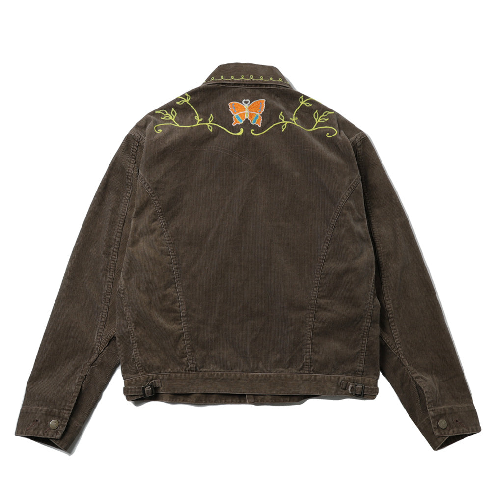 Papillon Emb. Jean Jacket - 14W Corduroy