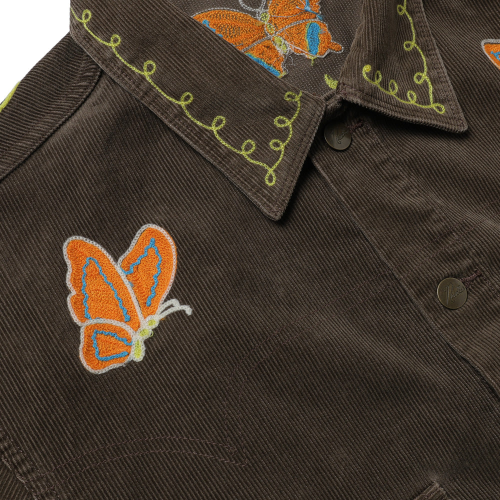 Papillon Emb. Jean Jacket - 14W Corduroy