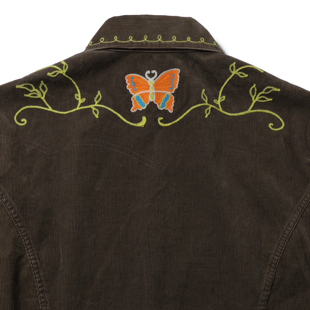 Papillon Emb. Jean Jacket - 14W Corduroy