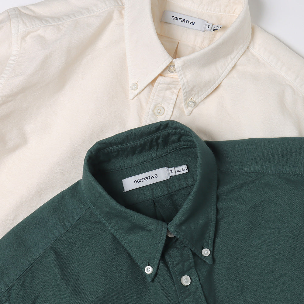 DWELLER B.D. SHIRT COTTON OXFORD OVERDYED