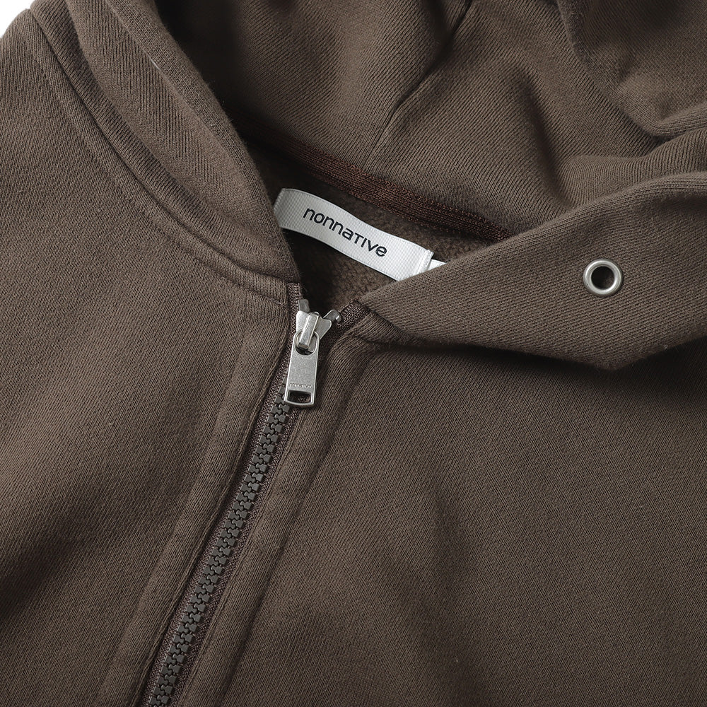 DWELLER FULL ZIP HOODY COTTON SWEAT