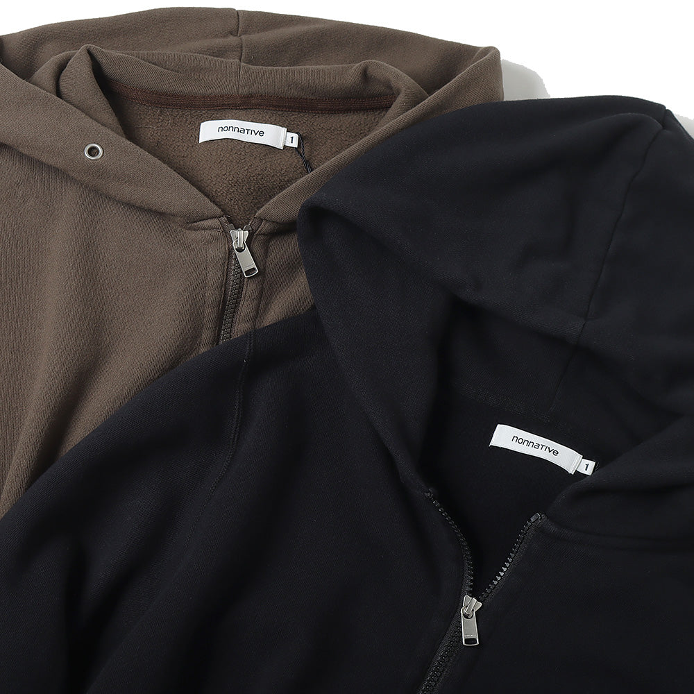 DWELLER FULL ZIP HOODY COTTON SWEAT