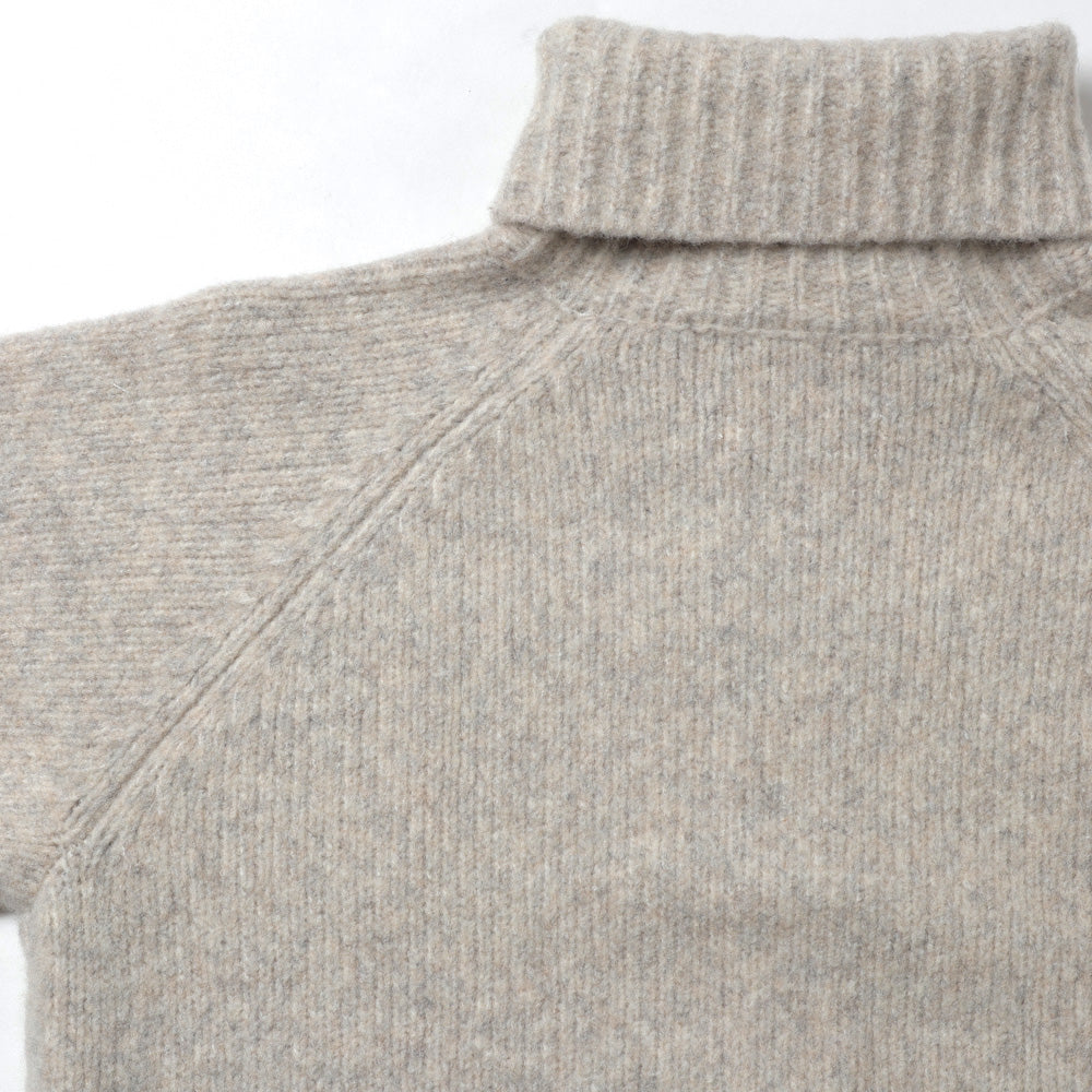 HIKER HIGH NECK ZIP BLOUSON WOOL BOUCLE KNIT
