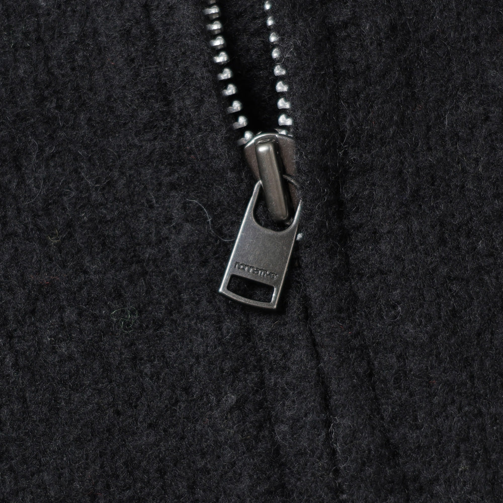 HIKER HIGH NECK ZIP BLOUSON WOOL BOUCLE KNIT