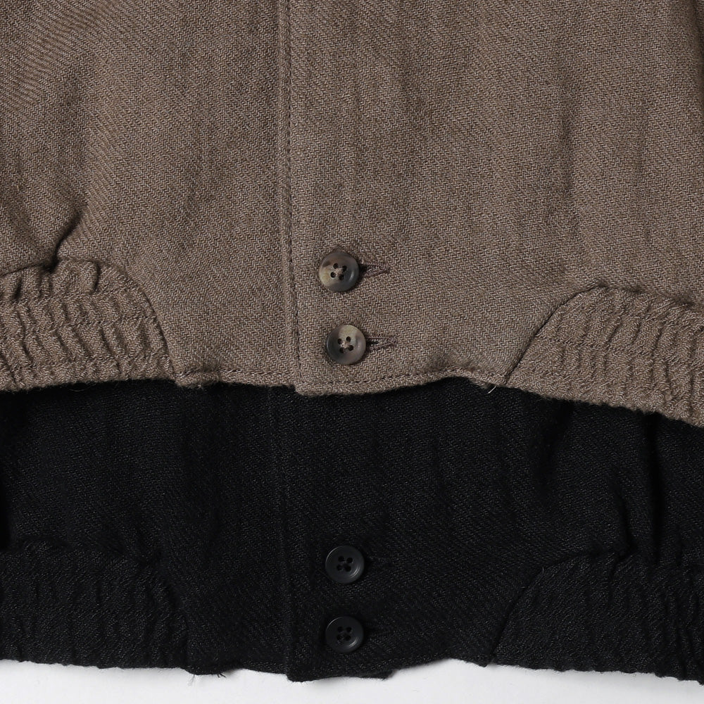 GATHERED WAIST MARLBORO SHIRTS (Long-sleeve)