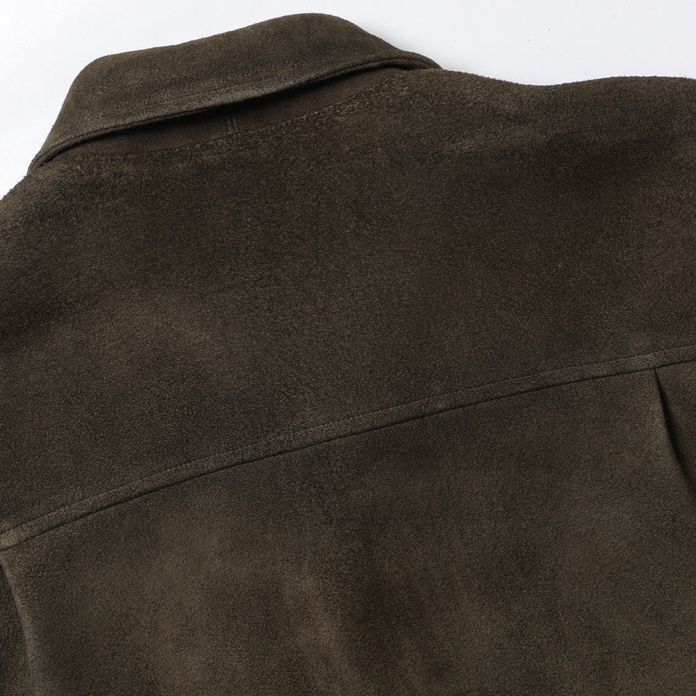 16AW OLD JOEオールドジョー ダウン ジャケット カーキ 茶 203J OLD JOE & CO. (オールドジョー) PATINA DEER-SKIN JEAN JACKET (SUEDE