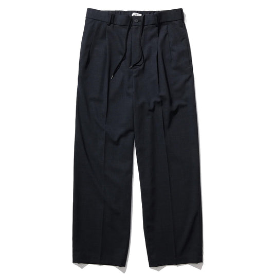 TWIST WOOL GAUZE TWO TUCKED EASY PANTS